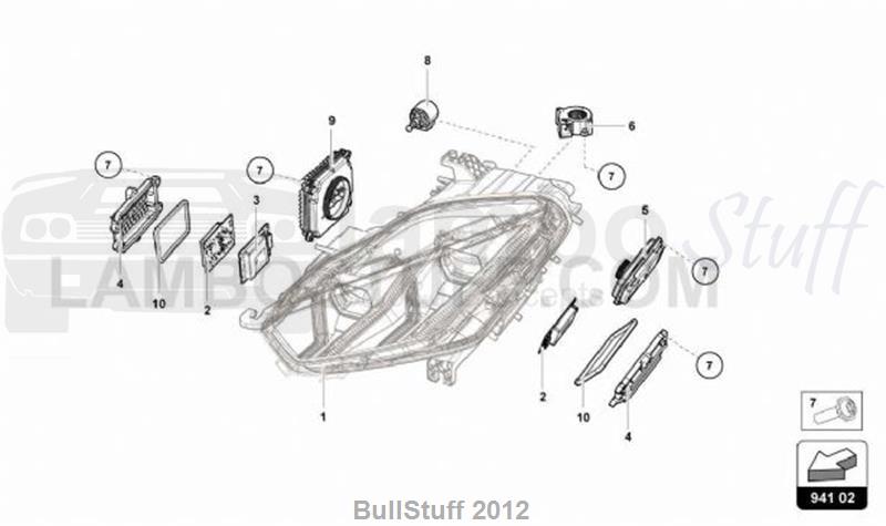 2016 Lamborghini HURACAN LP580-2 COUPE ARABIA LIGHTING SYSTEM (941.02.00)